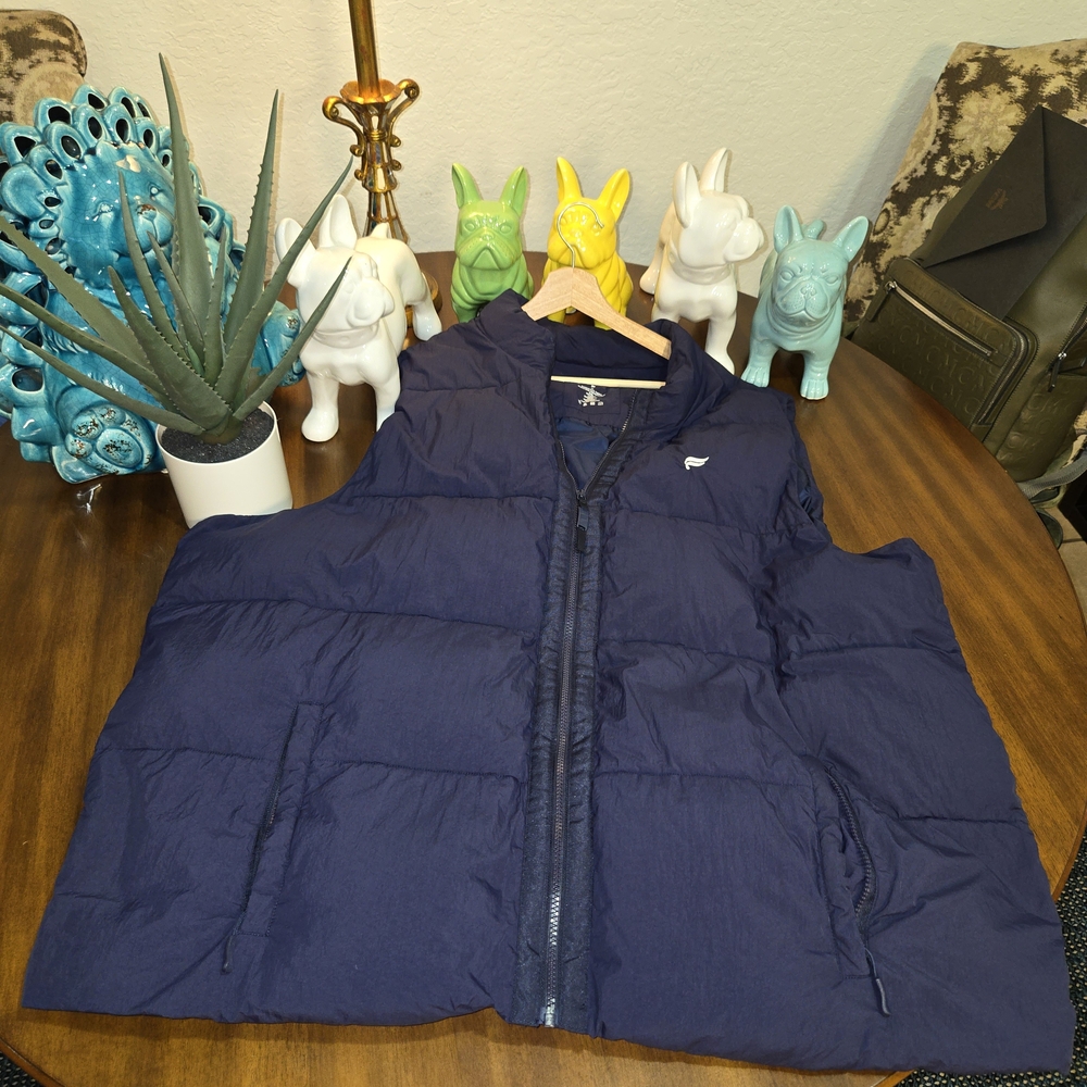 Fabletics Navy Puffer Vest 4XL Mens